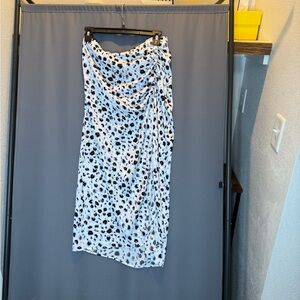 Zara Black and White Patterned Maxi Skirt